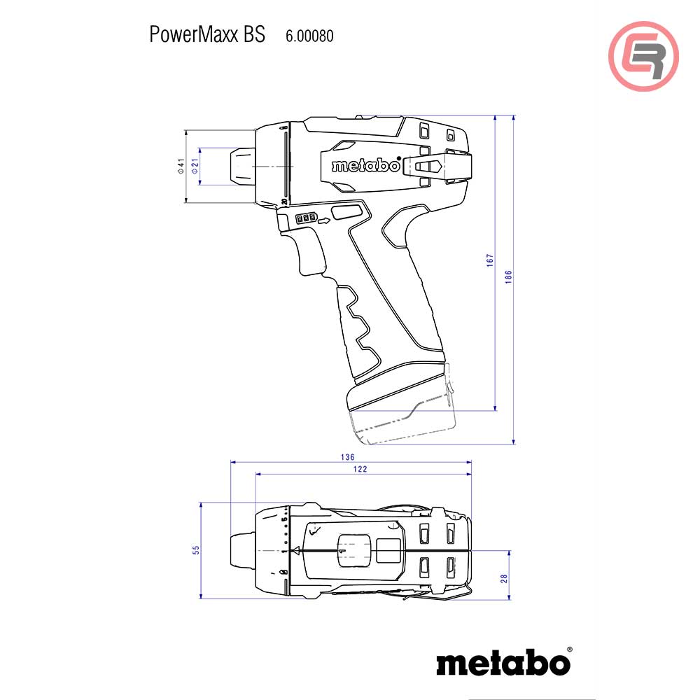 Metabo Bušilica-Odvijač Aku PowerMaxx BS Basic Set 12V 2xAKU (2,0Ah) LC 24 Mobile WorkShop – 600080710 by Metabo 600080710