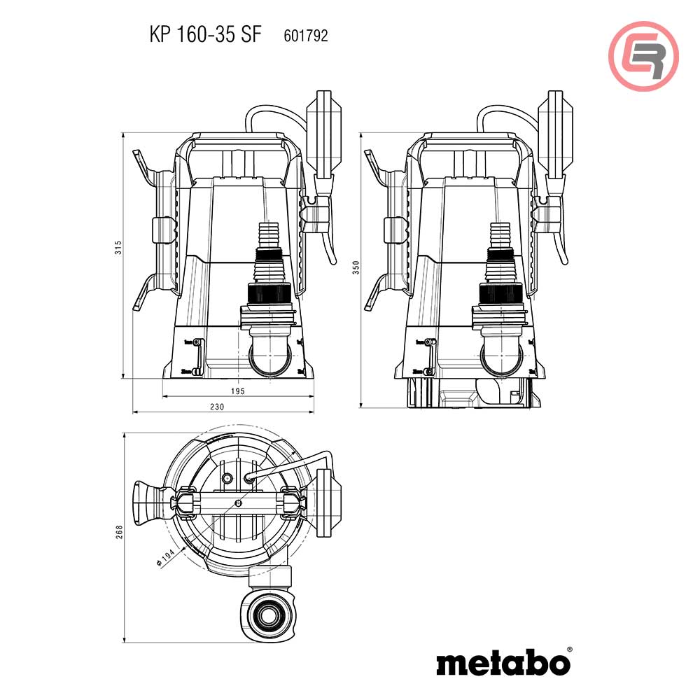 Metabo Pumpa Za Otpadnu i Čistu Vodu Potopna KP 160-35 SF Combi / 500 W – 601792000 by Metabo 601792000 Pumpe i Hidropaci