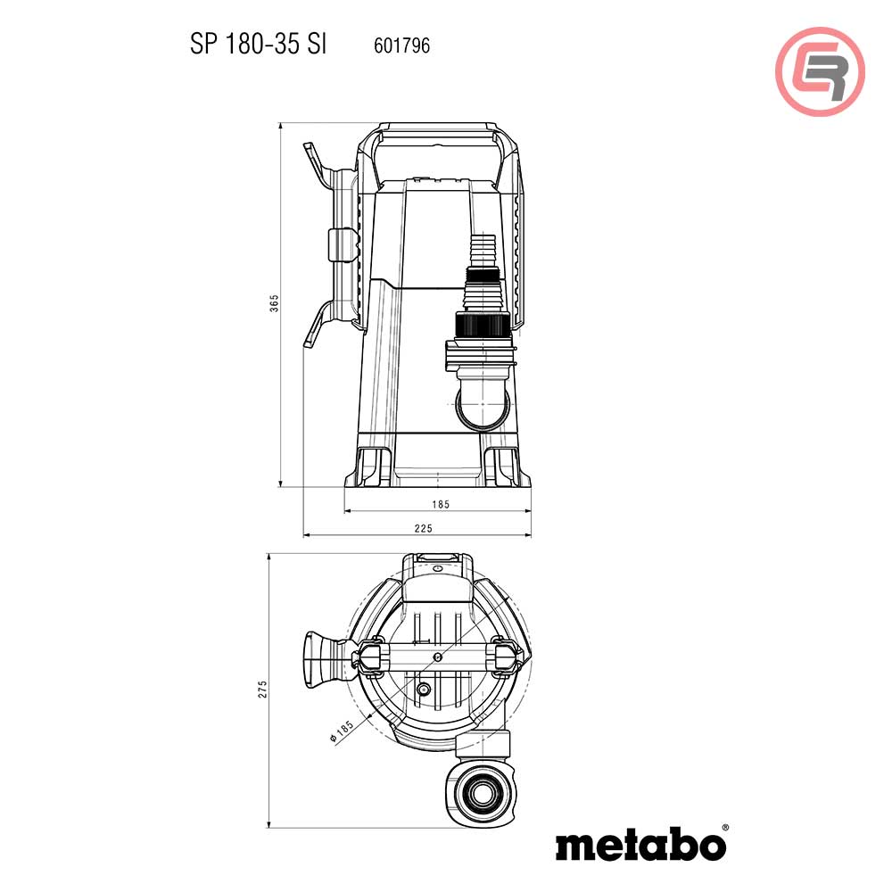 Metabo Pumpa Za Otpadne Vode Potopna SP 180-35 SI / 600 W – 601796000 by Metabo 601796000 Pumpe i Hidropaci Za Vodu
