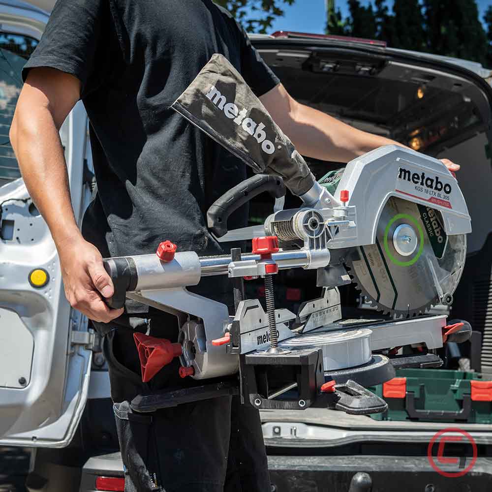 Metabo Pila Kružna Aku KGS 18 LTX BL 305 / 18 V Za Kutno Rezanje Potezna 305 mm (bez baterija i punjača) – 614305850 by