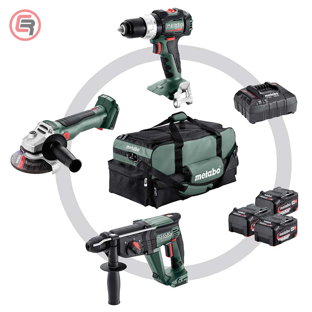 Metabo Combo Set 3.1 / 18V Akumulatorski Alat Set 3 x AKU LiPower (5,2 Ah) + ASC 72 – 685212000 by Metabo 685212000 Aku