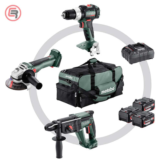 Metabo Combo Set 3.1 / 18V Akumulatorski Alat Set 3 x AKU LiPower (5,2 Ah) + ASC 72 – 685212000 by Metabo 685212000 Aku
