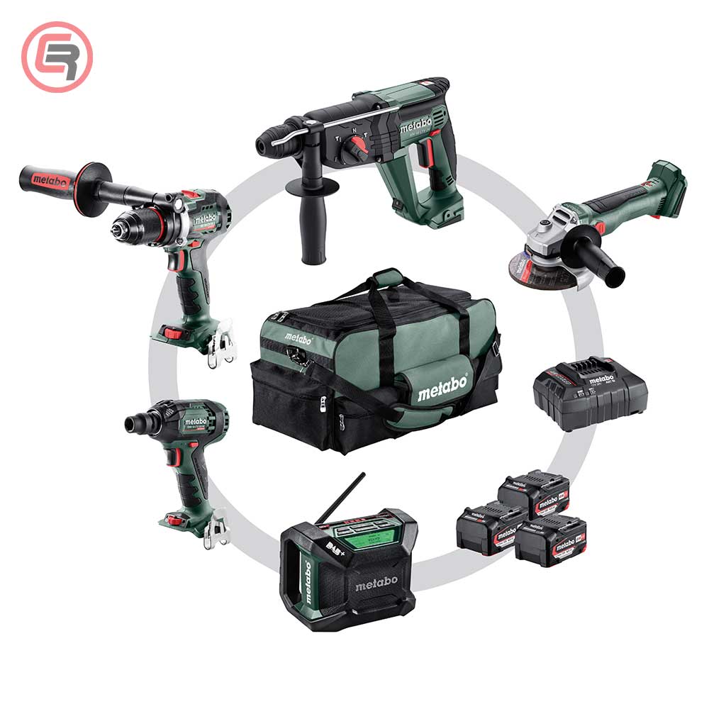 Metabo Combo Set 5.2 / 18V Akumulatorski Alat Set 3 x AKU LiPower (4,0 Ah) + ASC 72 – 685213000 by Metabo 685213000 Aku