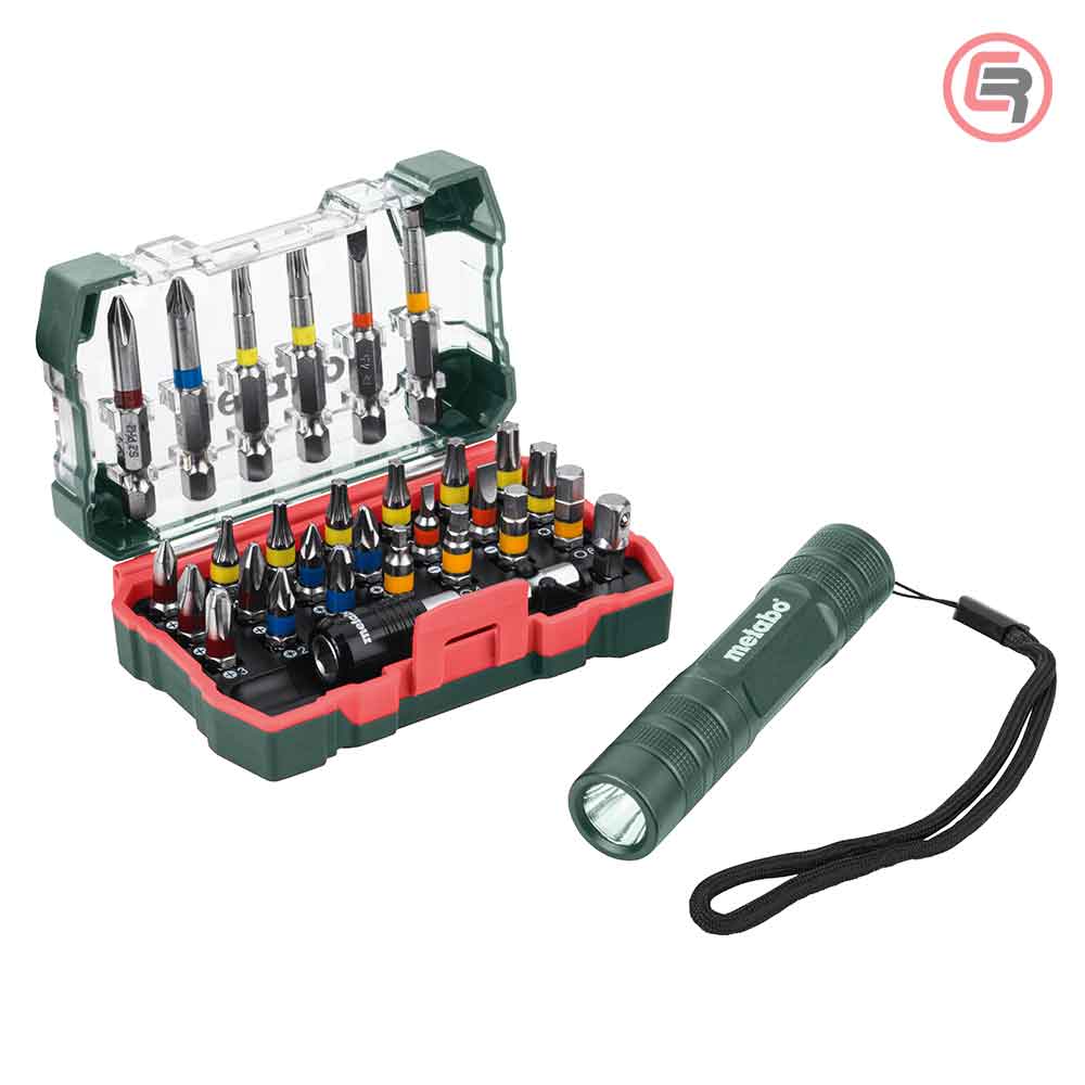 Metabo Set Bitova Bit Box “SP” 29 dijelni + Lampa Mini – 626721000 by Metabo 626721000 Garniture / Setovi Pribora