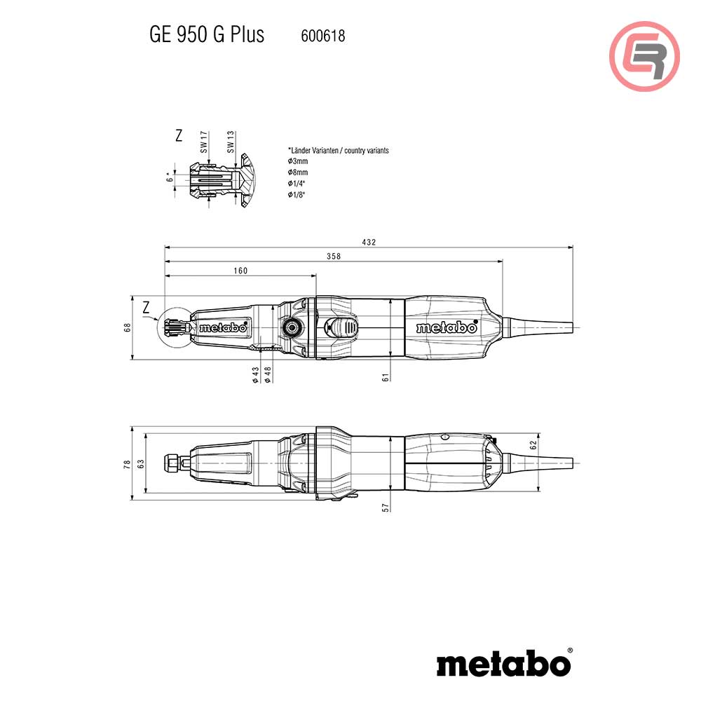 Metabo Brusilica GE 950 G Plus Ravna 950 W – 600618000 by Metabo 600618000 Ravne Brusilice - detalj 5