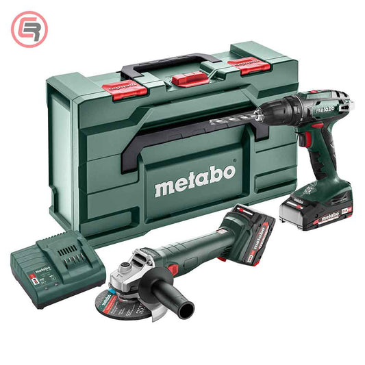 Metabo 18 V combo set BS 18 i W 18 7-125 sa baterijama i metaBOX koferom