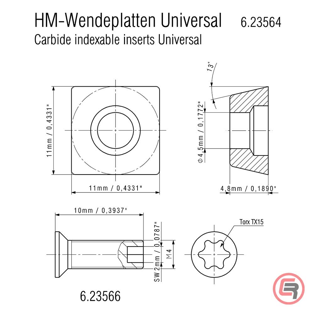 Metabo Karbidne Pločice Univerzalne Za Glodalicu Pakovanje 10 kom – 623564000 by Metabo 623564000 Glodalice - detalj 2