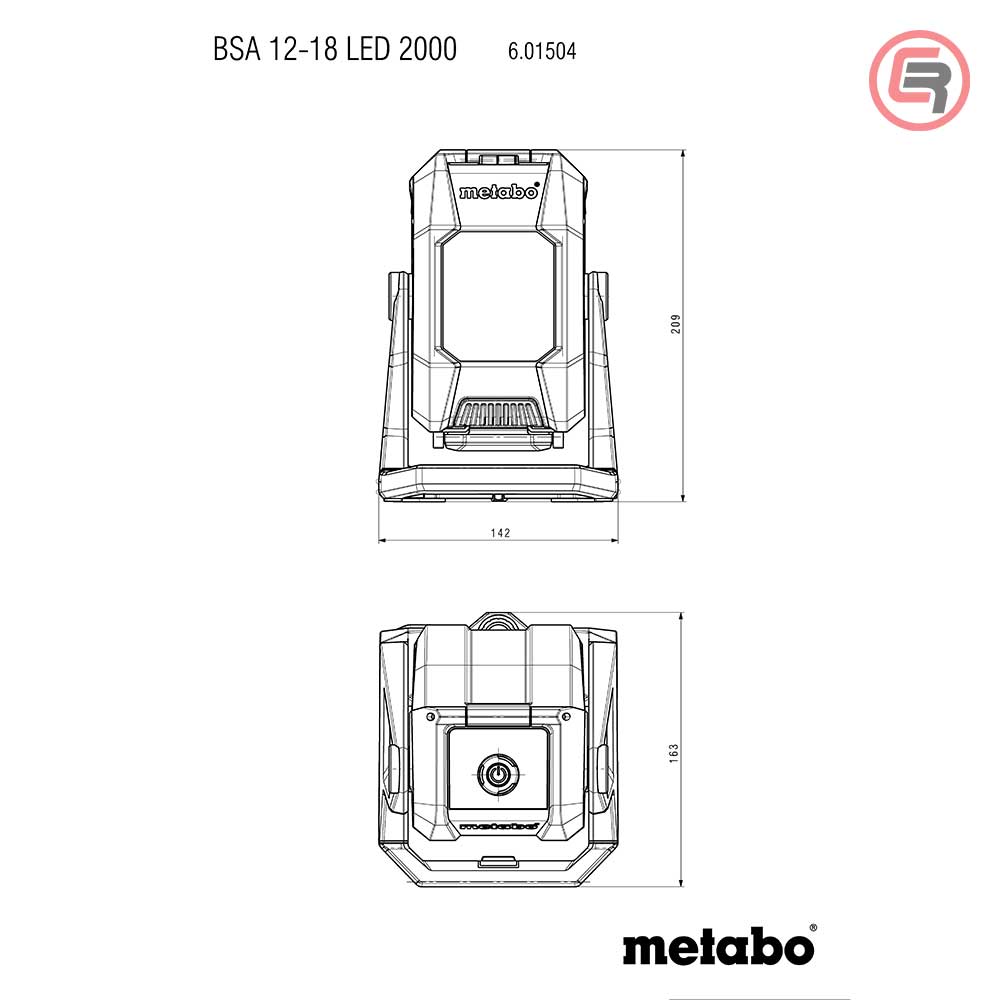 Metabo Svjetiljka Lampa Za Gradilište BSA 12 – 18 LED 2000 (bez baterija i punjača) – 601504850 by Metabo 601504850 Aku