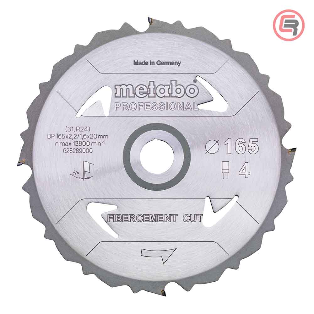Metabo List Kružne Pile 165×2,2/1,6×20 / Z=4 Fibre Cement Cut Professional – 628289000 by Metabo 628289000 Listovi Pila