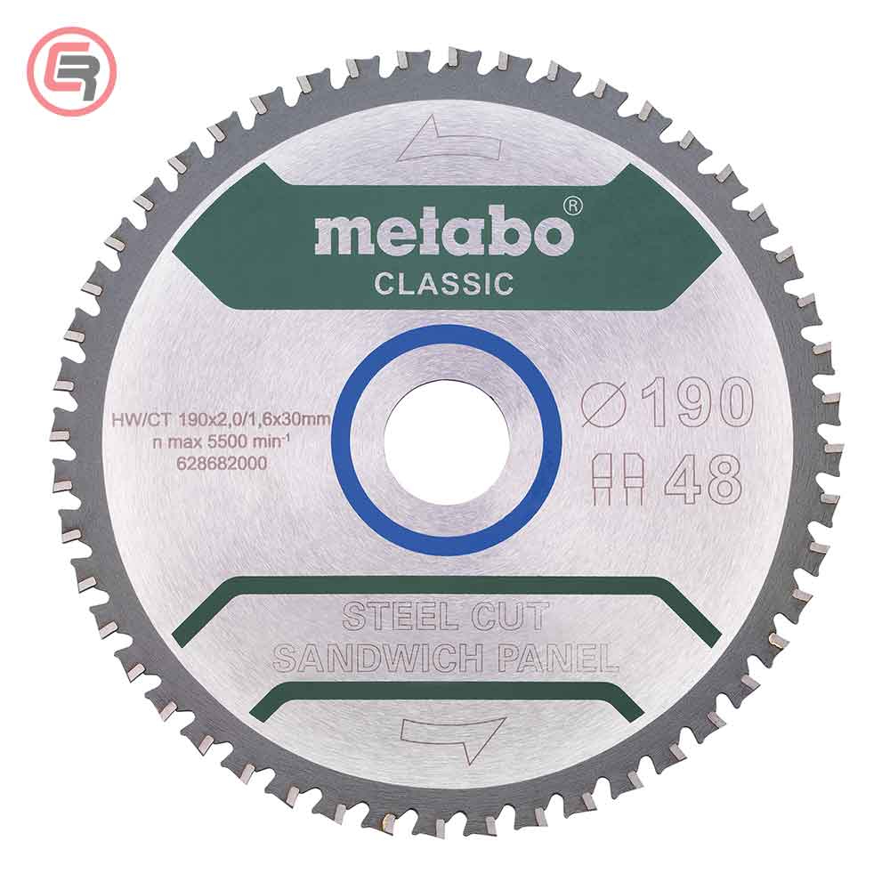 Metabo List Kružne Pile Za Metal 190×2,0/1,6×30 / Z=48 Steel Cut / Sandwich Panel Classic – 628682000 by Metabo 628682000