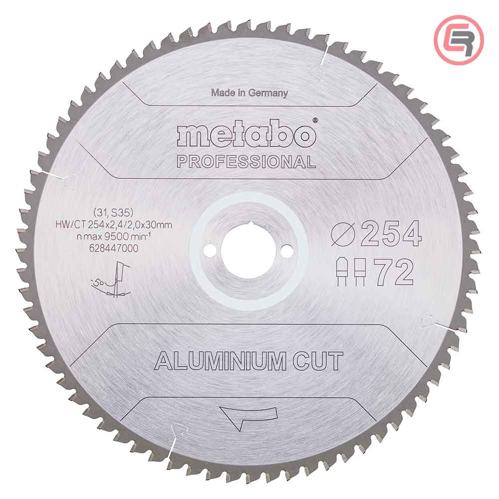 Metabo List Kružne Pile Za Aluminium 254 x 2,4 / 2,0 x 30 / Z = 72 Aluminium Cut Professional – 628447000 by Metabo