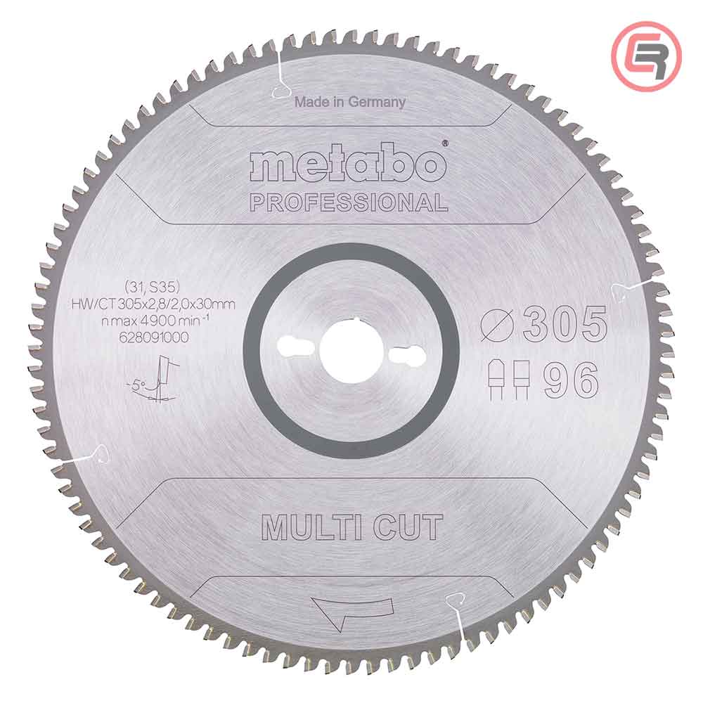 Metabo List Kružne Pile 305 x 2,8 / 2,0 x 30 / Z = 96 Multi Cut Professional – 628091000 by Metabo 628091000 Listovi Pila