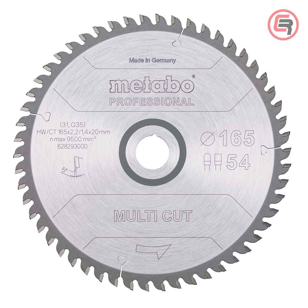 Metabo List Kružne Pile 165 x 2,2 / 1,4 x 20 / Z = 54 Multi Cut Professional – 628293000 by Metabo 628293000 Listovi Pila
