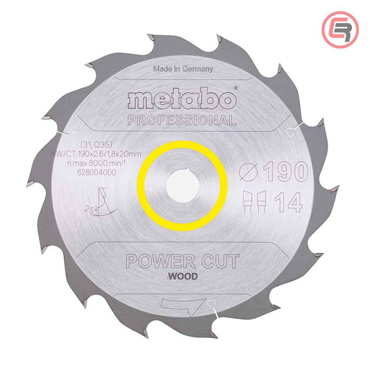 Metabo list kružne pile 190 mm sa 14 zuba, model 628004000