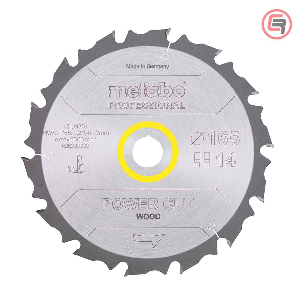 Metabo List Kružne Pile 165 × 2,2 / 1,4 × 20 / Z = 14 Power Cut Wood Professional – 628292000 by Metabo 628292000 Listovi