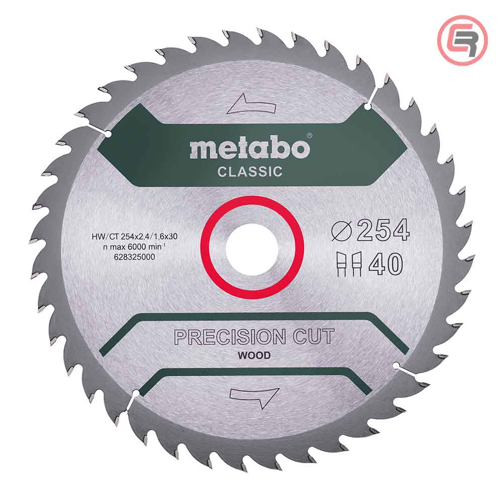 Metabo List Kružne Pile 254 x 2,4 / 1,6 x 30 / Z = 40 Precision Cut Wood Classic – 628325000 by Metabo 628325000 Listovi Pila