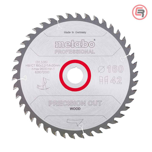Metabo list kružne pile 160 mm s 42 zuba, 628072000
