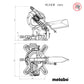 Metabo Pila Kružna KS 216 M Za Kutno Rezanje 216 mm / 1,35 kW Sa Dva Lista Pile – 610216900 by Metabo 610216900 Potezne