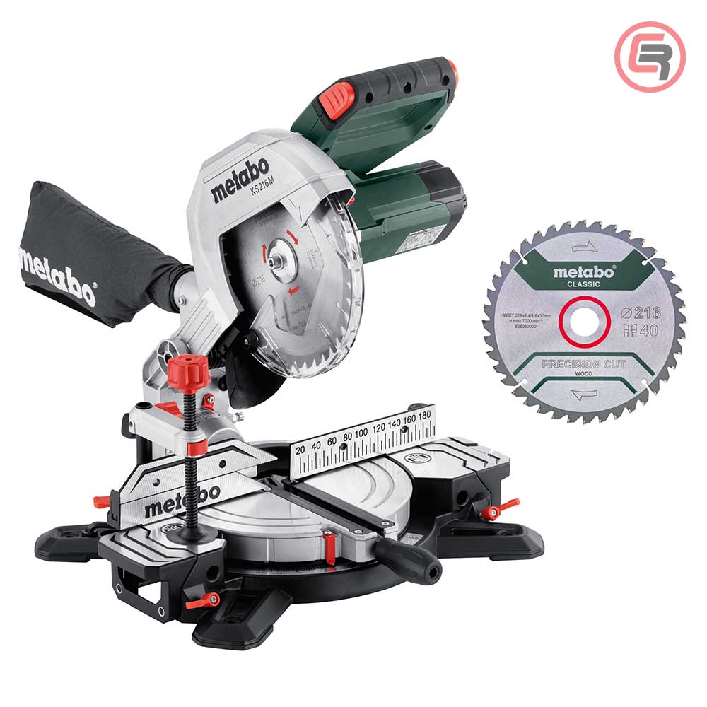 Metabo Pila Kružna KS 216 M Za Kutno Rezanje 216 mm / 1,35 kW Sa Dva Lista Pile – 610216900 by Metabo 610216900 Potezne