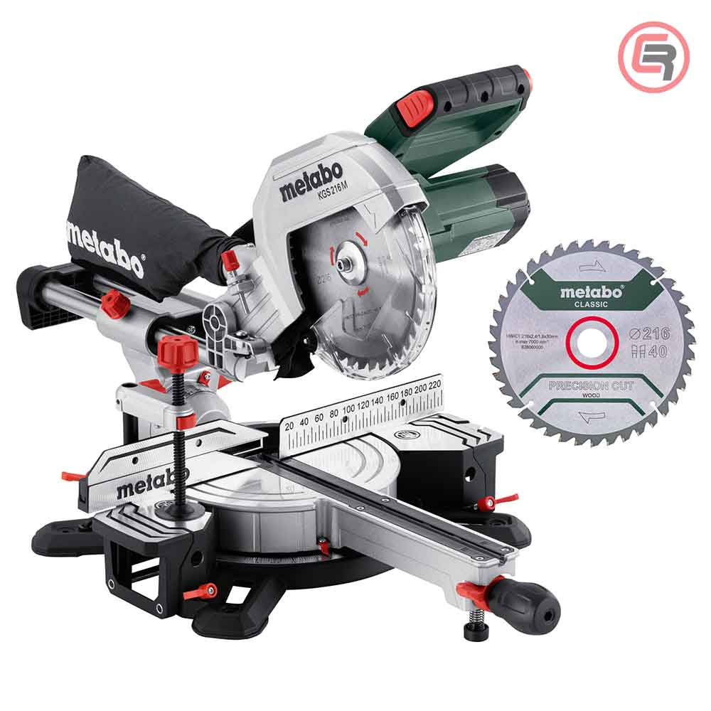 Metabo Pila Kružna KGS 216 M Set Za Kutno Rezanje Potezna 216mm / 1,5kW Sa Dva Lista Pile – 613216900 by Metabo 613216900