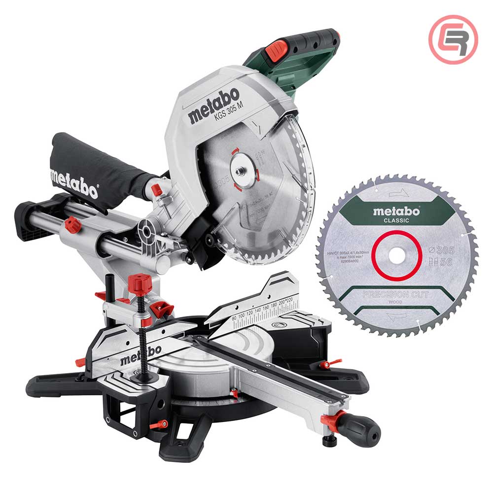 Metabo Pila Kružna KGS 305 M Za Kutno Rezanje Potezna 305 mm / 2,0 kW Sa Dva Lista Pile – 613305900 by Metabo 613305900