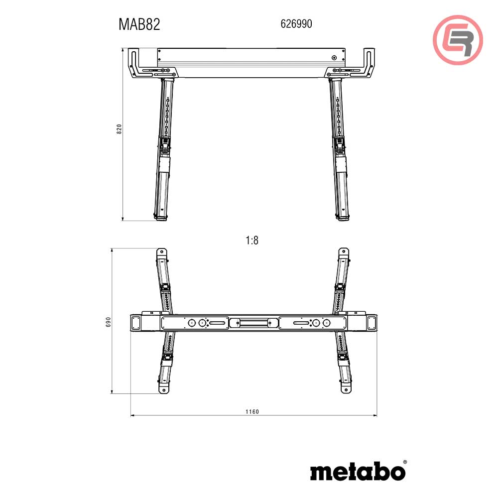 Metabo Radno Postolje MAB 82 / 2 kom – 626990000 by Metabo 626990000 Ostali Pribor - detalj 9