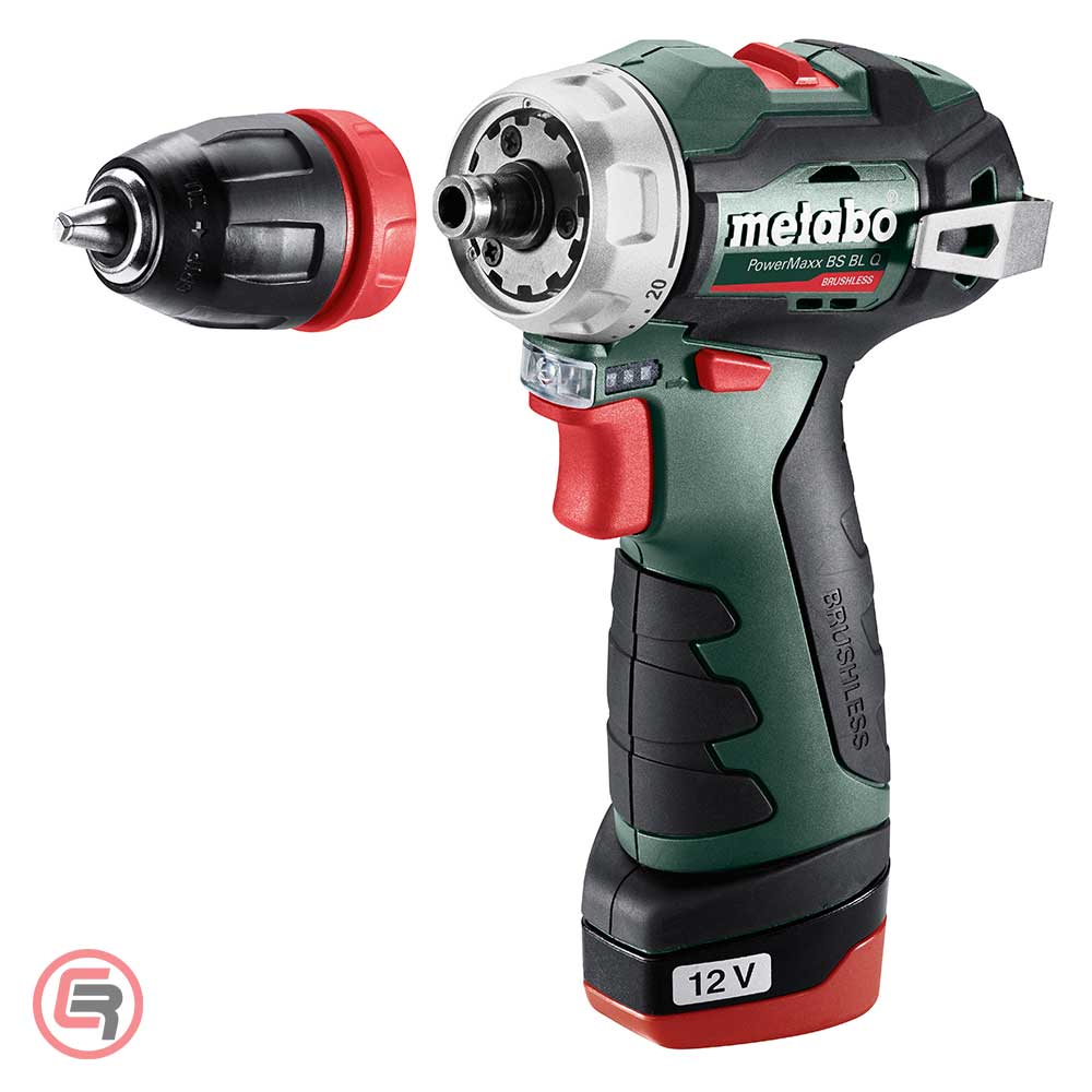 Metabo Bušilica-Odvijač Aku PowerMaxx BS BL Q 12V 2xAKU (2,0Ah) LC 24 + Kofer – 601749500 by Metabo 601749500 Aku Bušilice