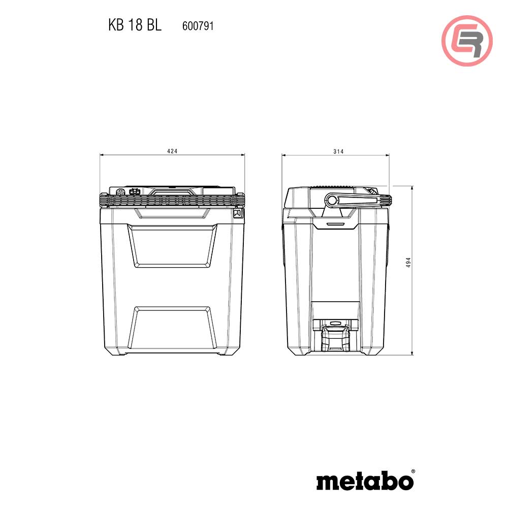 Metabo Rashladna Kutija Aku KB 18 BL 18V Sa Funkcijom Održavanja Temperature (bez baterija i punjača) – 600791850 by Metabo
