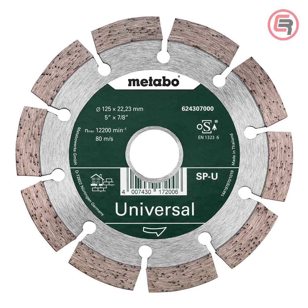Metabo Dijamantna Rezna Ploča Universal 125 x 22,23 mm SP/U – 624307000 by Metabo 624307000 Pribor Za Brusilice