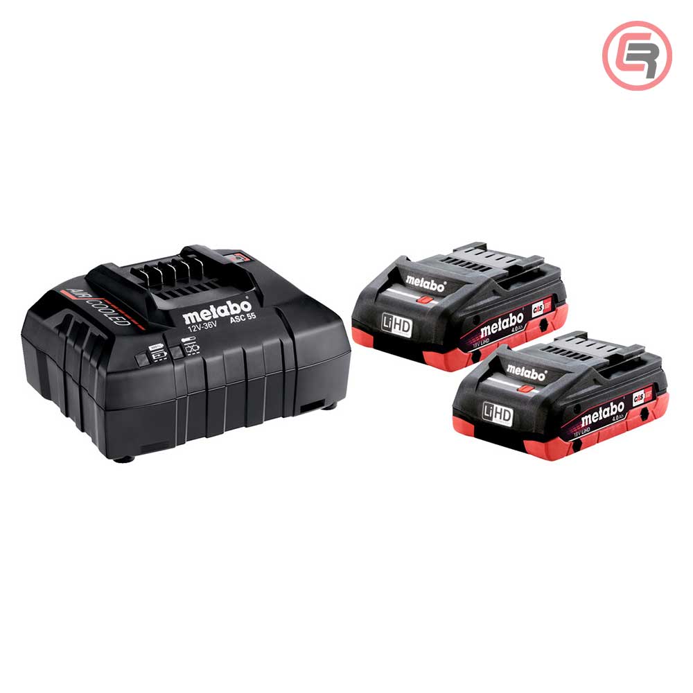Metabo Basic Set Baterija 18 V / 2 × 4.0 Ah LiHD + Punjač ASC 55 – 685163000 by Metabo 685163000 Baterije i Punjači
