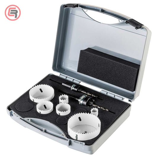 Metabo Set Kruna Bi-Metal 19 – 83 mm Sa Adapterima / 8 dijelni U Koferu – 625159000 by Metabo 625159000 Garniture / Setovi