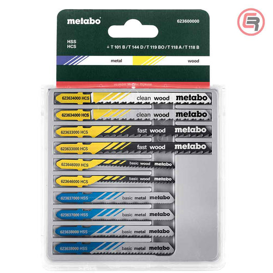 Metabo set od 10 ubodnih pilica za drvo, metal i PVC