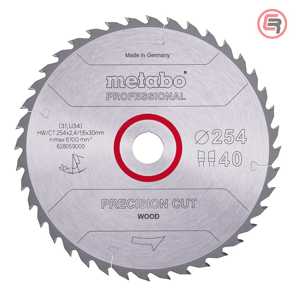 Metabo List Kružne Pile 254 x 2,4 / 1,6 x 30 / Z = 40 Precision Cut Wood Professional – 628059000 by Metabo 628059000