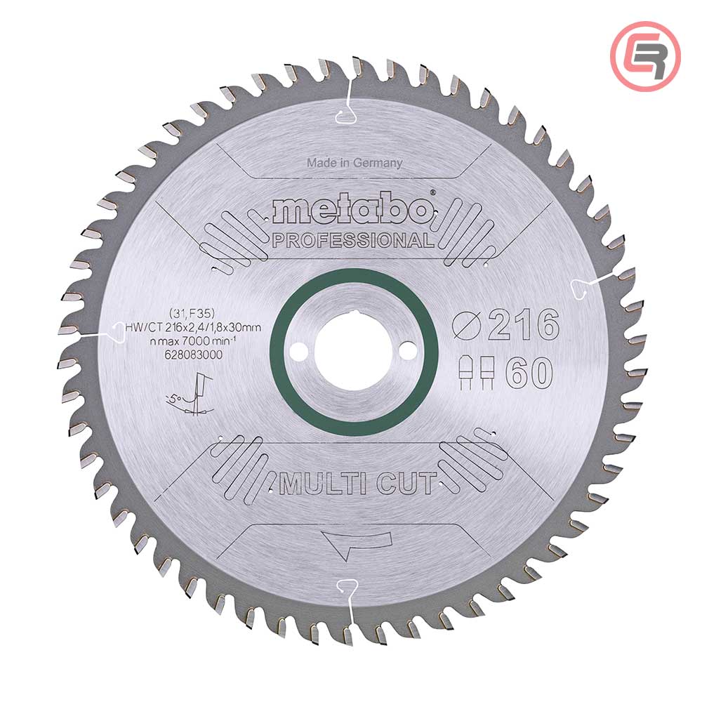 Metabo List Kružne Pile 216 x 2,4 / 1,8 x 30 / Z = 60 Multi Cut Professional – 628083000 by Metabo 628083000 Listovi Pila