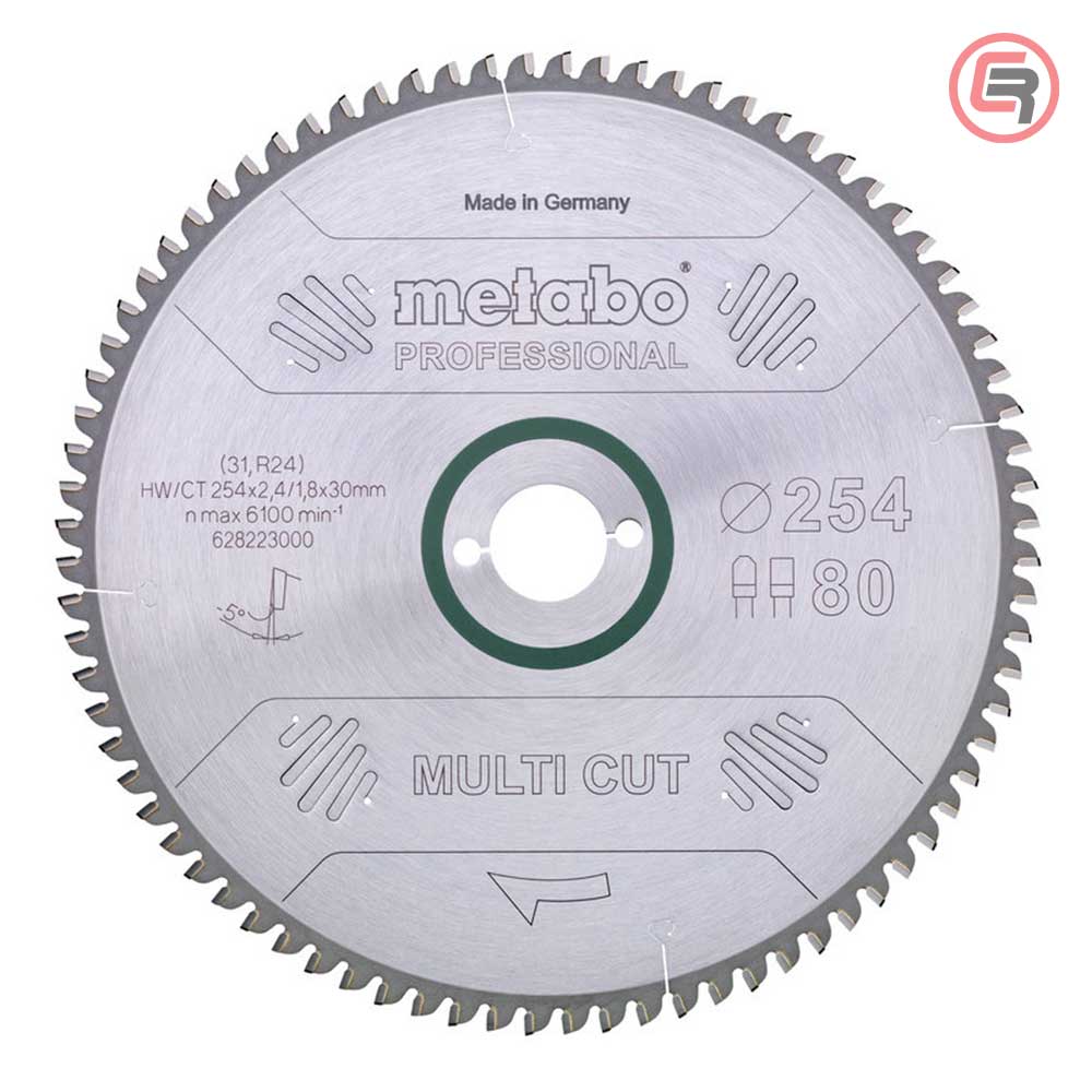 Metabo List Kružne Pile 254 x 2,4 / 1,8 x 30 / Z = 80 Multi Cut Professional – 628223000 by Metabo 628223000 Listovi Pila