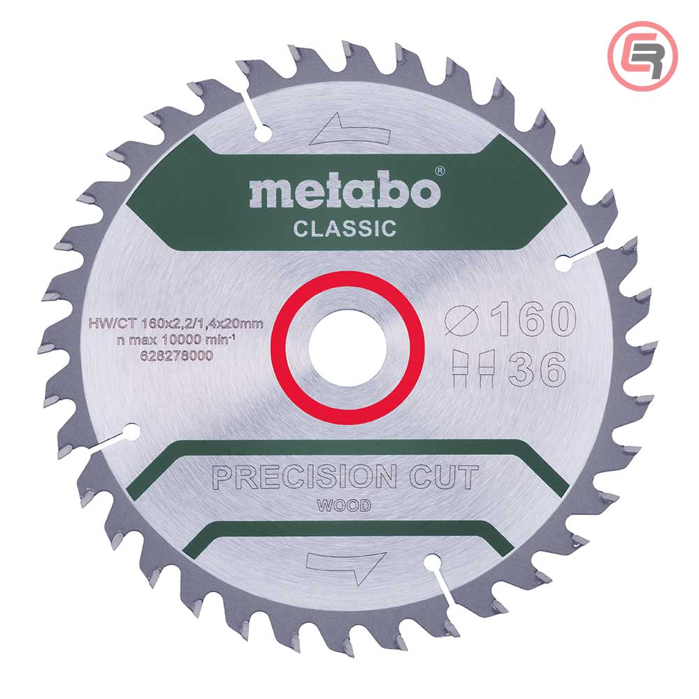 Metabo List Kružne Pile 160 x 2,2 / 1,4 x 20 / Z = 36 Precision Cut Wood Classic – 628278000 by Metabo 628278000 Listovi Pila