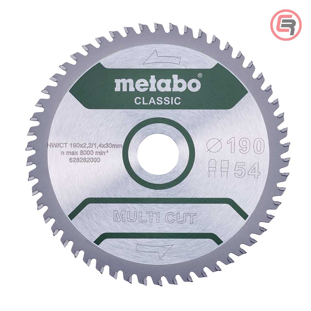 Metabo List Kružne Pile 190 × 2,2 / 1,4 × 30 / Z = 54 Multi Cut Classic – 628282000 by Metabo 628282000 Listovi Pila