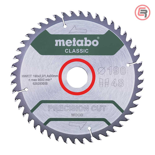 Metabo List Kružne Pile 190 x 2,2 / 1,4 x 30 / Z = 48 Precision Cut Wood Classic – 628283000 by Metabo 628283000 Listovi Pila