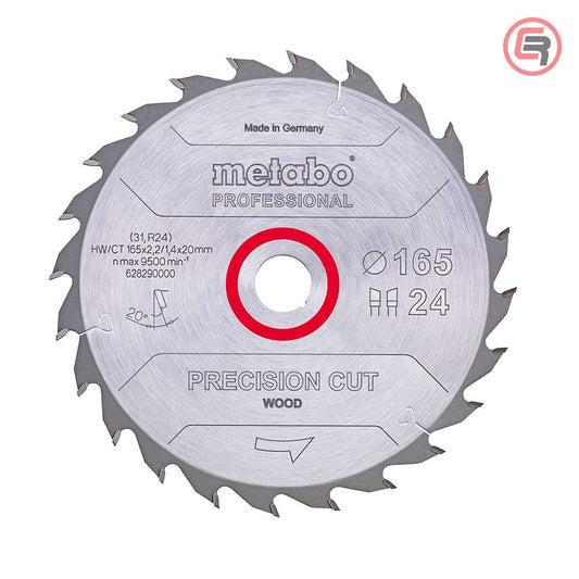Metabo list kružne pile 165 mm s 24 zuba, model 628290000