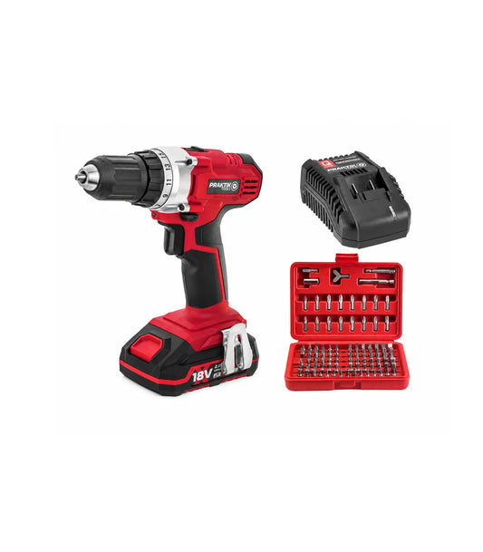 Praktik Tools – Akumulatorska bušilica-odvijač 18 V PTQ028 Startni set by Makita Aku bušilice, odvijači i čekići