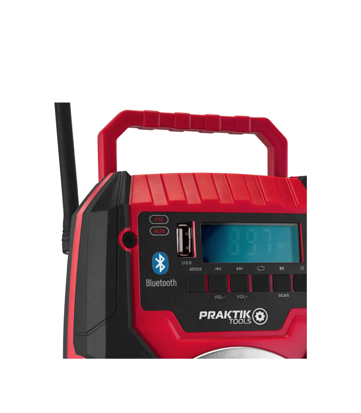 Praktik Tools – Akumulatorski radio 18 V Bluetooth 8 W PTQ142 SOLO by Praktik Akumulatorski radio - detalj 4