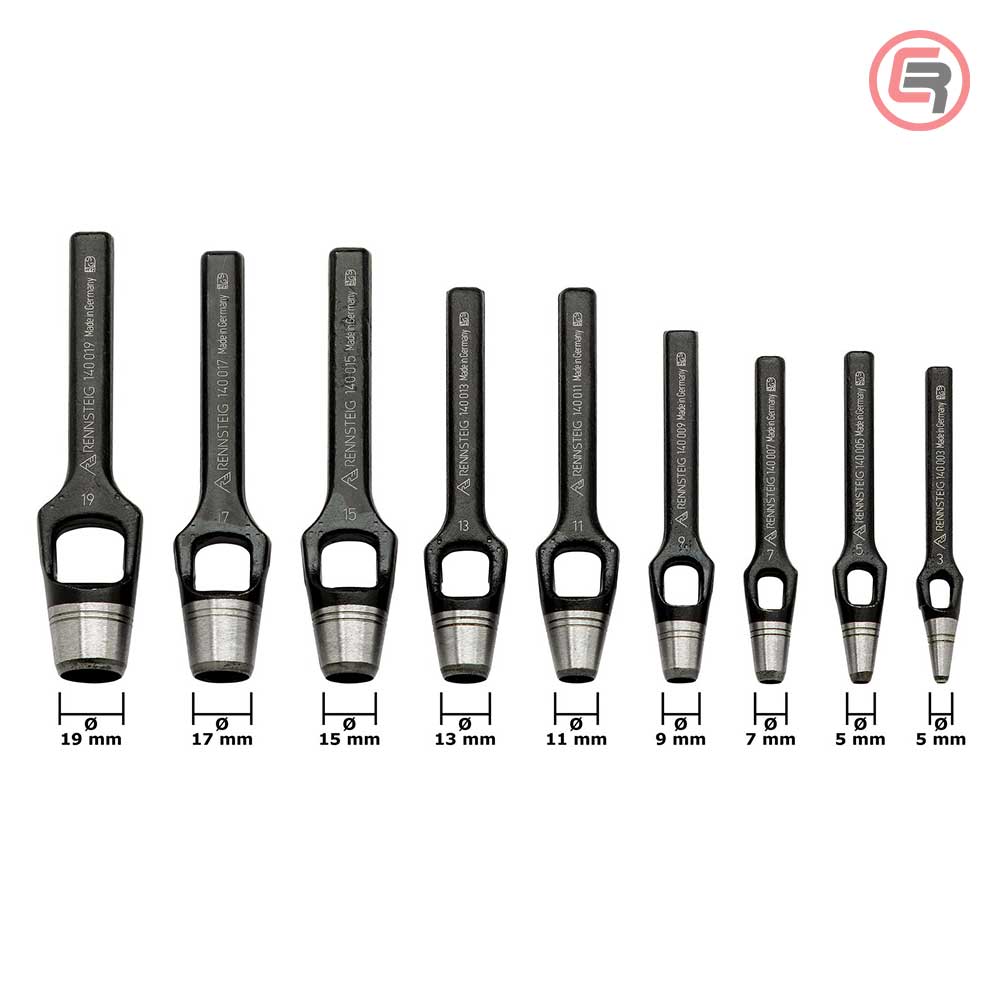 Rennsteig Set Probijača Zumbi 3 -19 mm U Torbici / 9 dijelni – 140 900 0 by Rennsteig 140 900 0 Čekići, Sjekire, Probijači