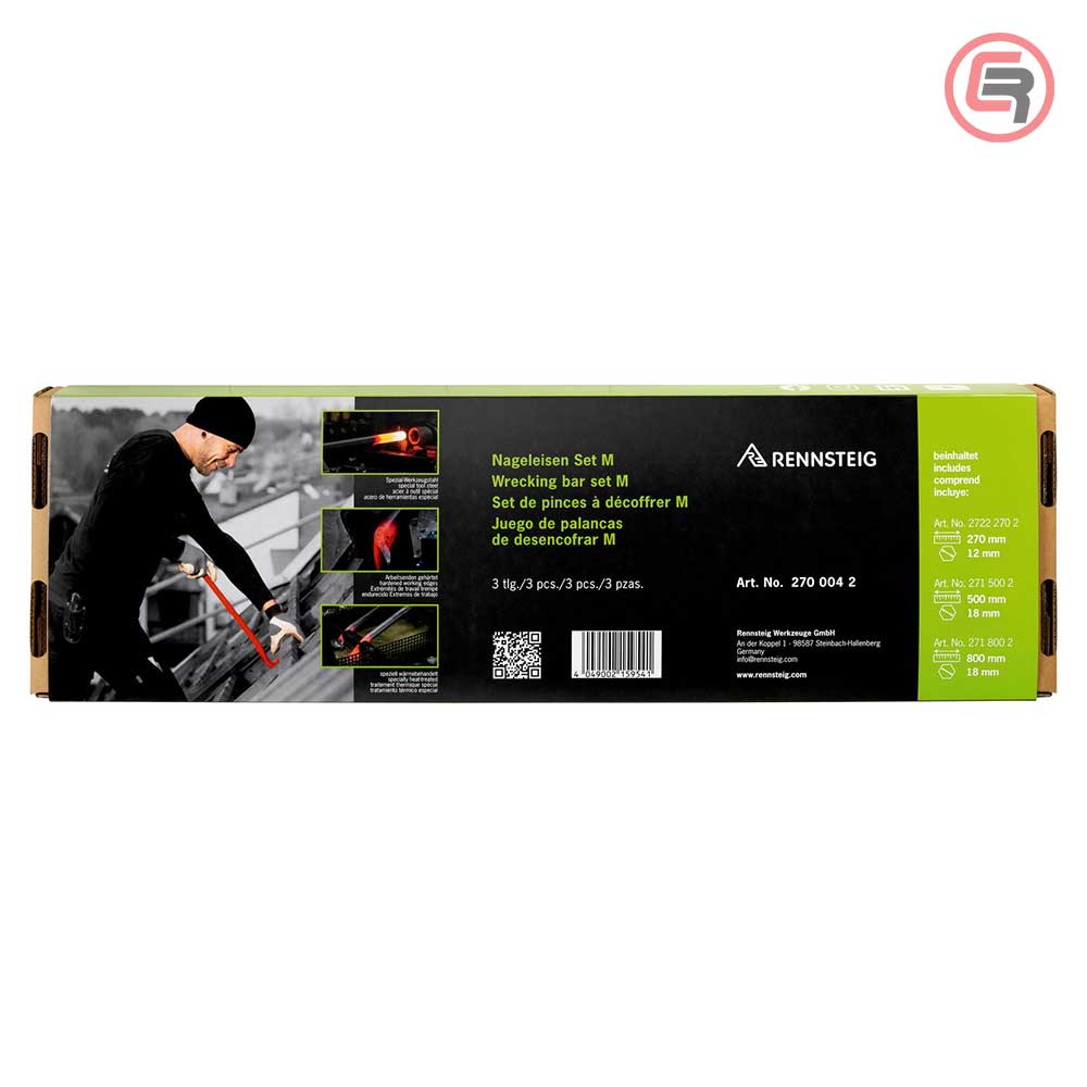 Rennsteig Set Poluga Pajsera M 12×255, 18×500 i 18×800 mm – 270 004 2 by Rennsteig 270 004 2 Čekići, Sjekire, Probijači