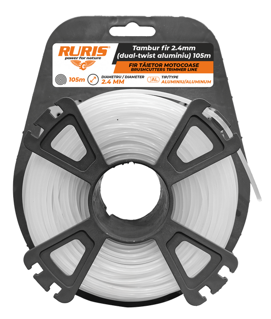 RURIS silk za trimer 2.4mmx105m Dual-Twist aluminij Oprema za trimere, Svi proizvodi