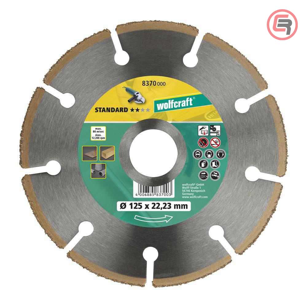 Wolfcraft Rezna Ploča CT Standard Za Laminat i Parket fi 125 x 22,2 mm – 8370000 by Wolfcraft 8370000 Brusne / Rezne Ploče