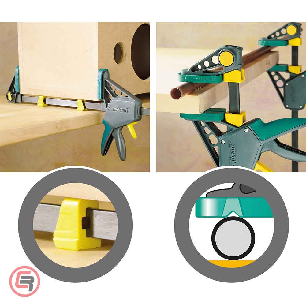 Wolfcraft Stega Jednoručna Brza EHZ PRO 100 / 150 mm – 3030000 by Wolfcraft 3030000 Stege - detalj 8